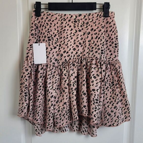 NWT- MIA JOY Leopard Print Skirt - Picture 1 of 11